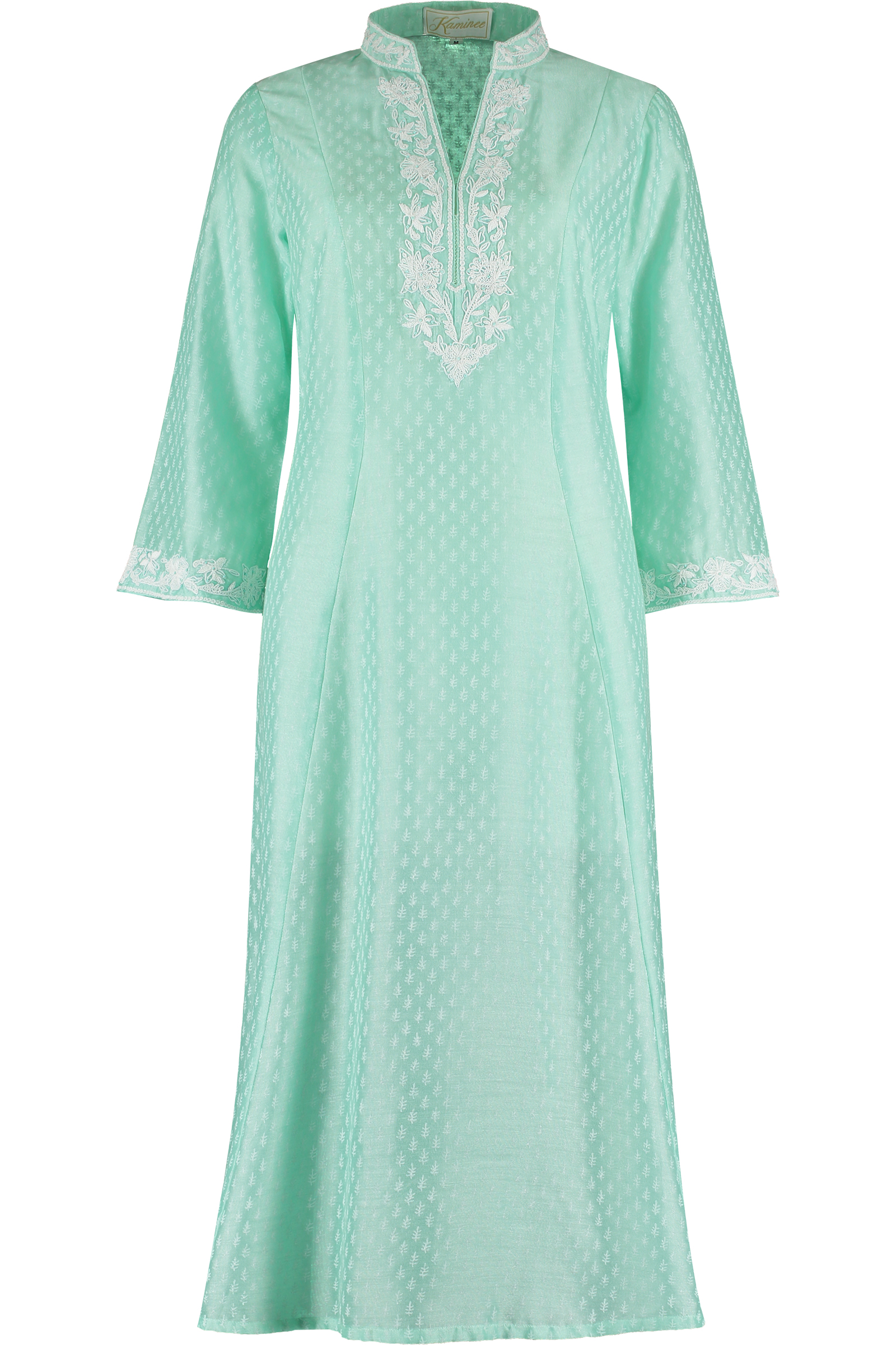 Mauritius Long Panel Dress Kaftan Aqua Kaminee